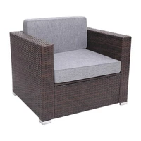 patio rattan furniture set sectional conversation single sofa courtyard leisure sofa garden chair