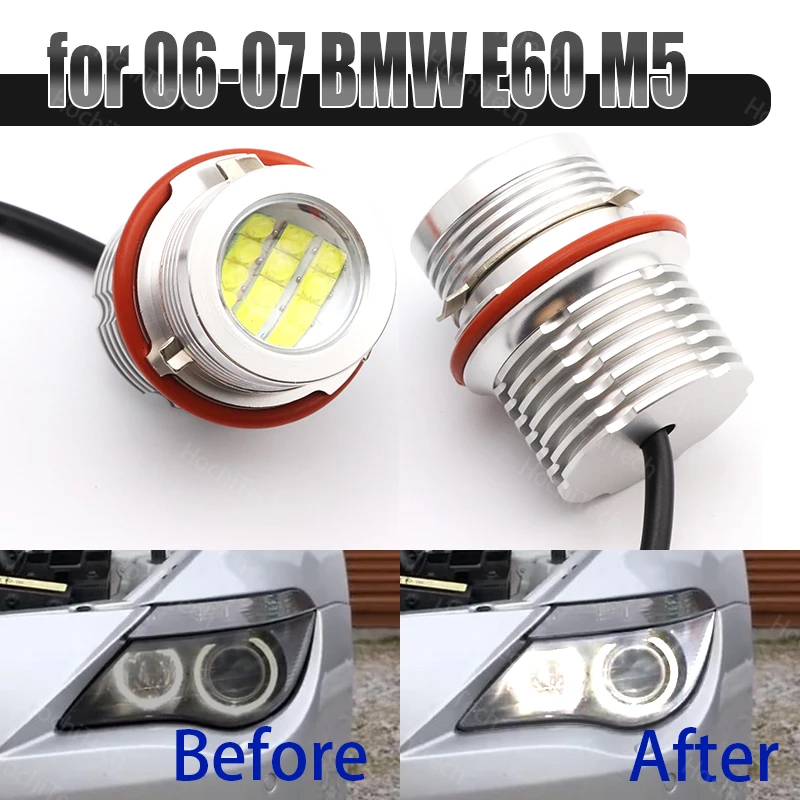 

120W for 06-07 BMW 5-series E60 M5 LED Angel Eyes Ring Marker Light Bulbs Xenon White 6000K Car Accessories