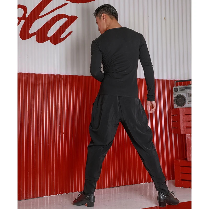 Latin Dance Pants For Men Rumba Practice Clothing Competition Costume Male Tango/Samba/Salsa DQL2414 | Тематическая одежда и