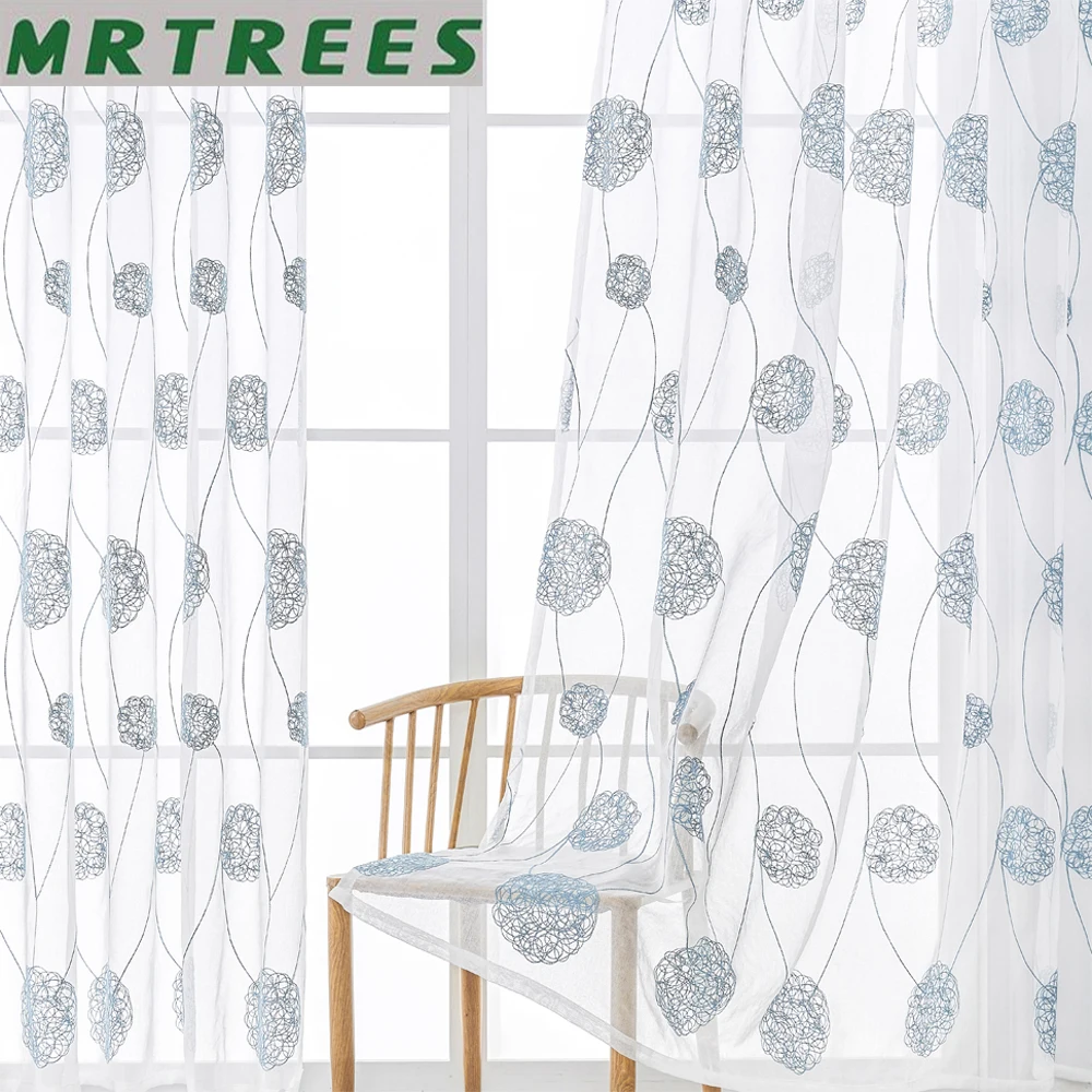 Занавески с вышивкой для гостиной спальни элегантные занавески из вуали