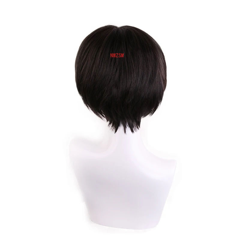 Killing Stalking Yoon Bum Yoonbum Black Brown Short Wig Cosplay Costume Levi Ackerman Heat Resistant Synthetic Hair Wigs | Тематическая