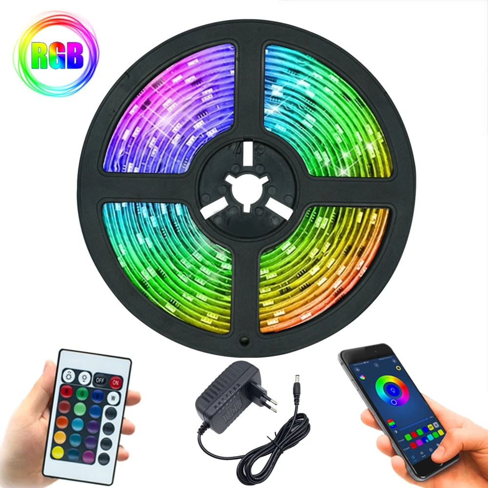 

Прокладки СИД светильник WI-FI умный контроллер Гибкая RGB 5050 2835 декор лента для украшения дома украшения в спальню Bluetooth лампа