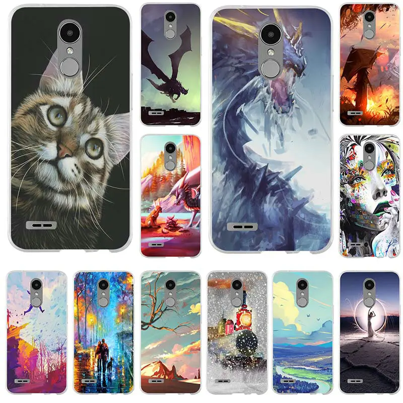 Мягкий силиконовый чехол из ТПУ с рисунком девушки кота дракона для LG G2 G3 Mini G4 G5 G6