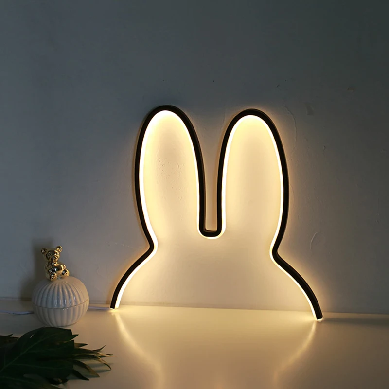 Детский светодиодный ночник с кроликом настенный светильник s для детской