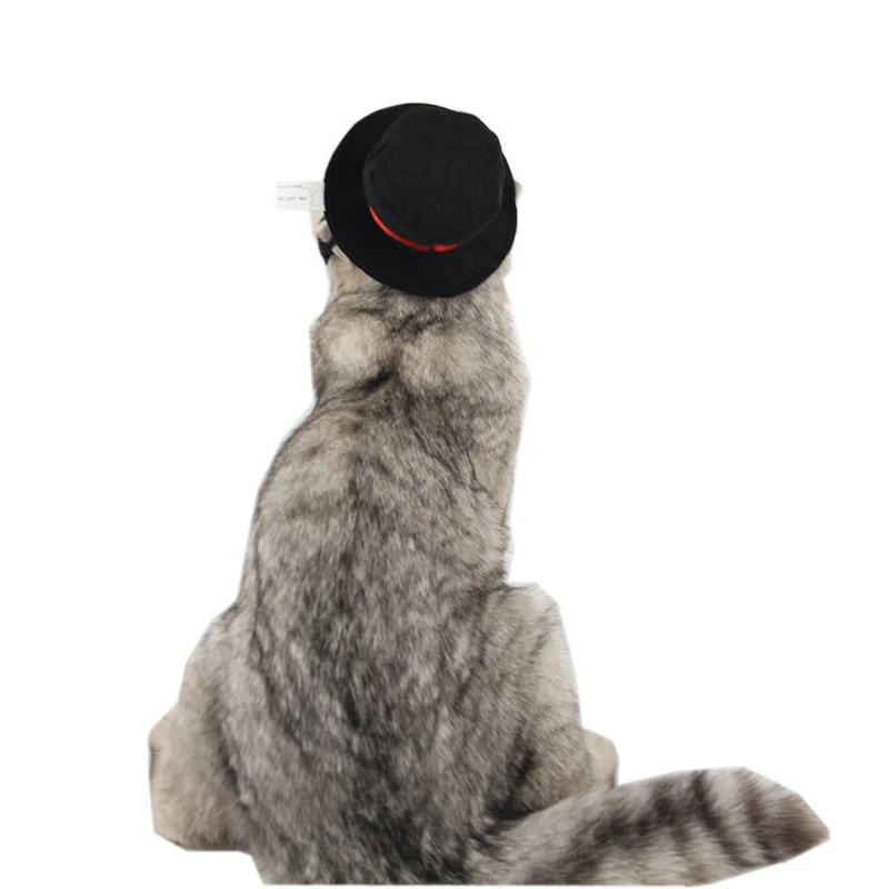 Регулируемый красный черный костюм с головным убором для домашних животных