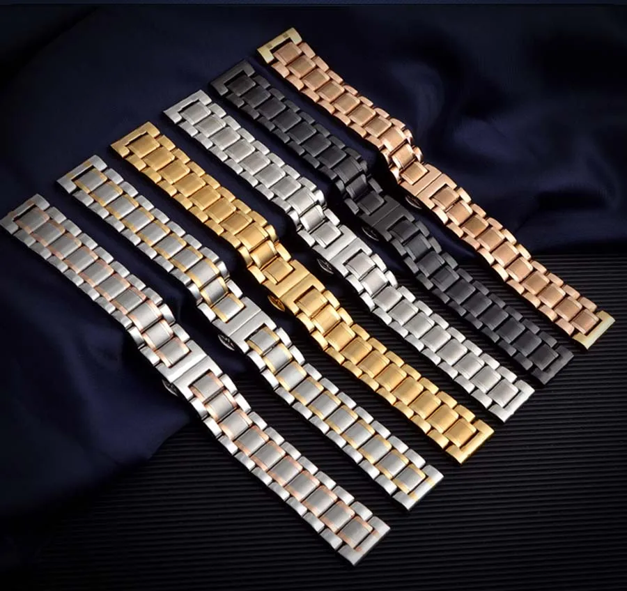 Ремешок для часов из нержавеющей стали браслет наручных с бабочкой