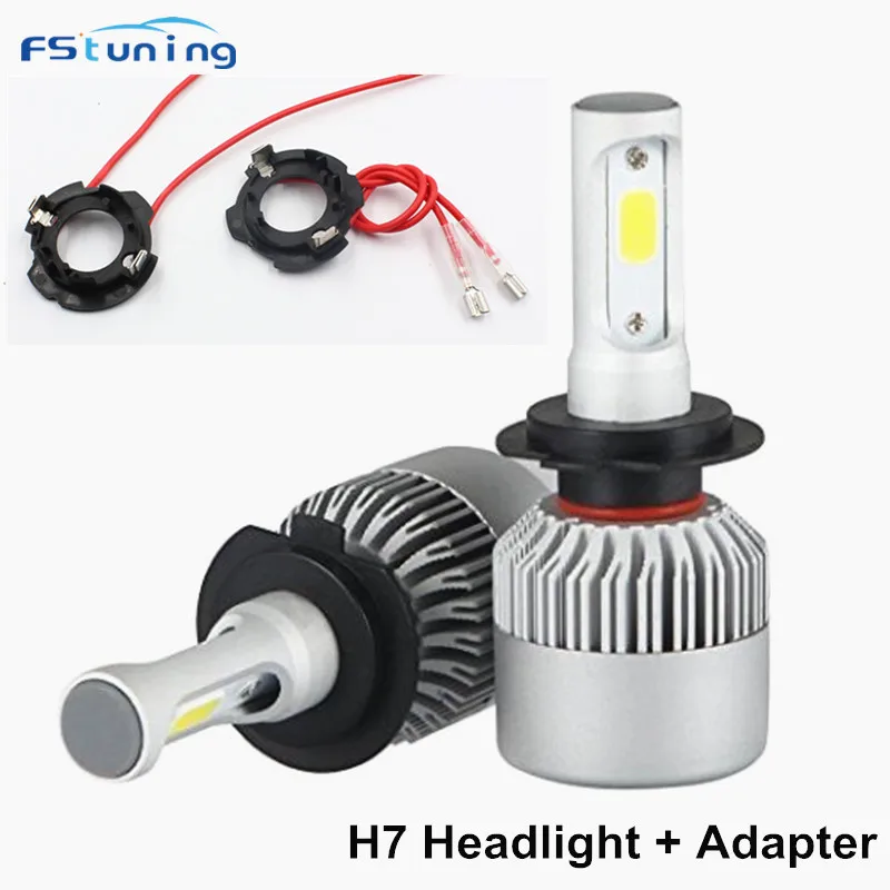 

FSTUNING H7 Led Headlight Bulb H7 Led Kit Retainer Holder For Volkswagen Golf 5 Car Led Headlight H7 Adapter For VW MK2 Jetta