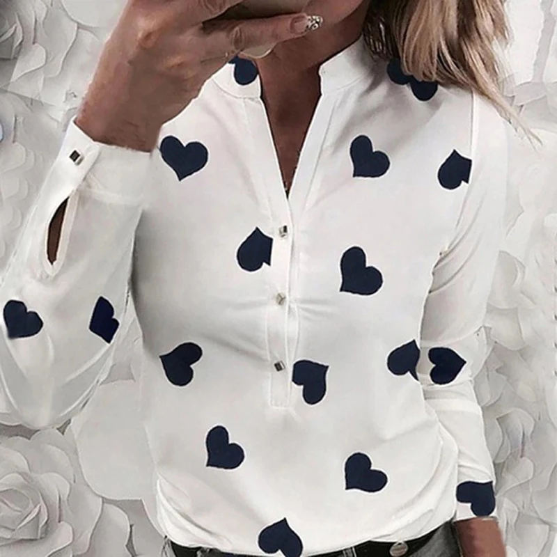 

Women's Birds Print Shirts 35% Cotton Long Sleeve Female Tops 2023 Spring Summer Loose Casual Office Ladies Shirt 5XL