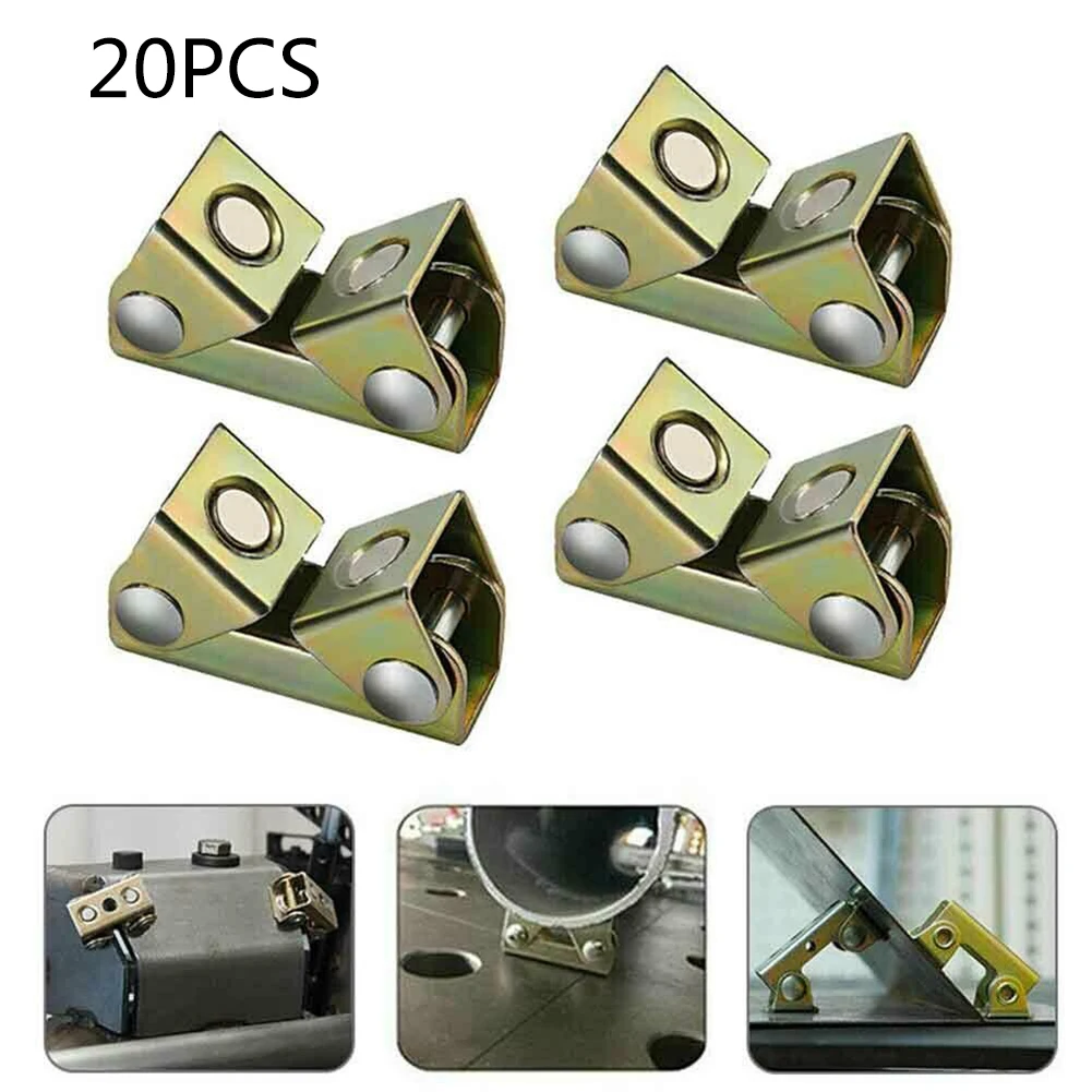 

20pcs V Type Welding Jig Adjustable Magnetic Welding Clamps V Pads Fixture Holder Strong Welder Hand Tool