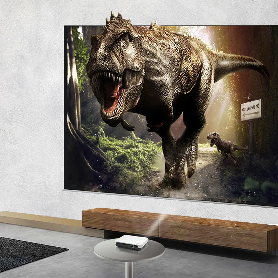 Портативный домашний мини проектор DLP 3D 4 k 7000 люмен Умные Bluetooth проекторы Full hd 1080 p