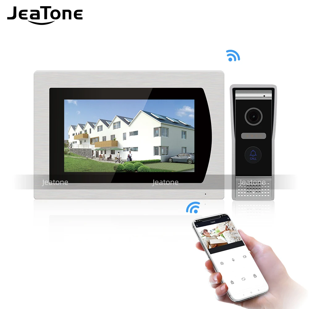 7'' WIFI IP Video Door Phone Intercom Video Doorbell Touch Screen Apartment Access Control System Motion Detection Zone Alarm