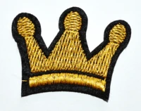 5 pcs gold imperial crown royal king queen cute gifts jeans jacket shirt iron on patch about 4 3 3 cm