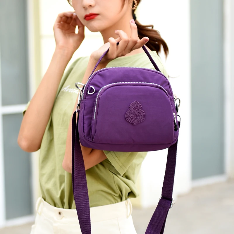 Сумки-мессенджеры Женская сумка через плечо женская Bolsa Feminina Mujer нейлоновая Водонепроницаемая большая однотонная пляжная Женская дорожная сумка