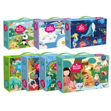 180pcs Jigsaw Puzzle Montessori Educational Childrens Toy Big Size Box Paper Puzzles For Kids Puzzle Games Early education Gift