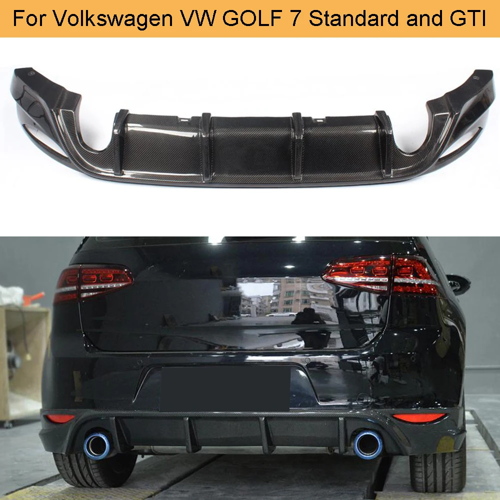 Диффузор заднего бампера из углеродного волокна для Volkswagen VW GOLF VII 7 MK7 standard и GTI- задний диффузор