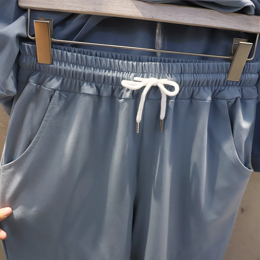 

Vefadisa Casual Sport Stitching Color Women Two Piecec Set 2021 Spring Plus Size Letter Print Women Sweatshirt Set QYF3977