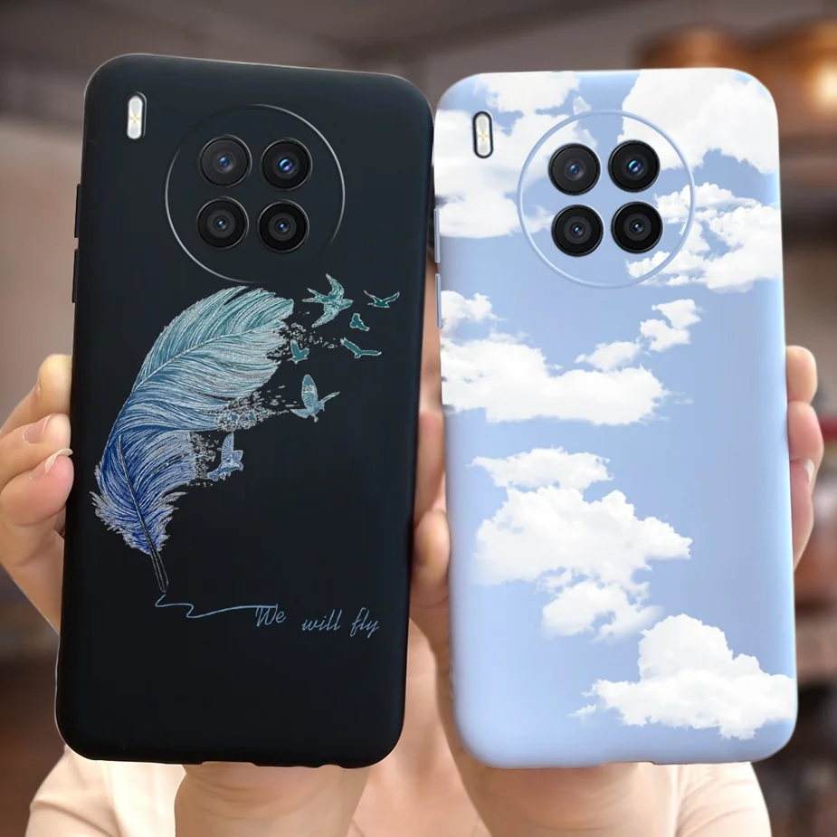 Стильный силиконовый чехол для Honor 50 Lite мягкий тонкий чехол-накладка телефона Huawei