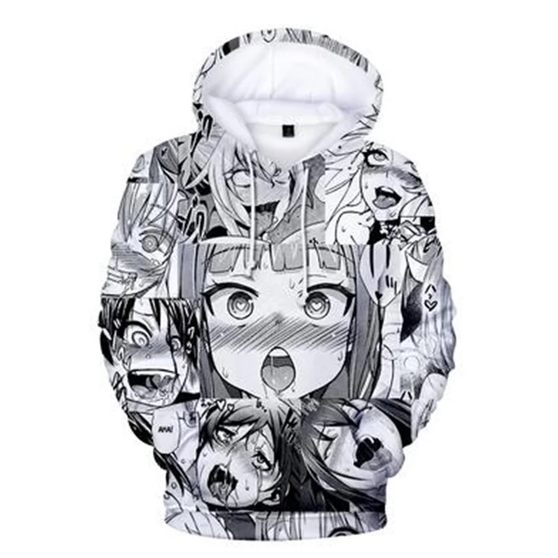 

2021 New Kawaii AHE Hentai Face Anime Ahegao Hoodie 3D Hooded Sweatshirt Men/Women Casual Hoodies Clothes