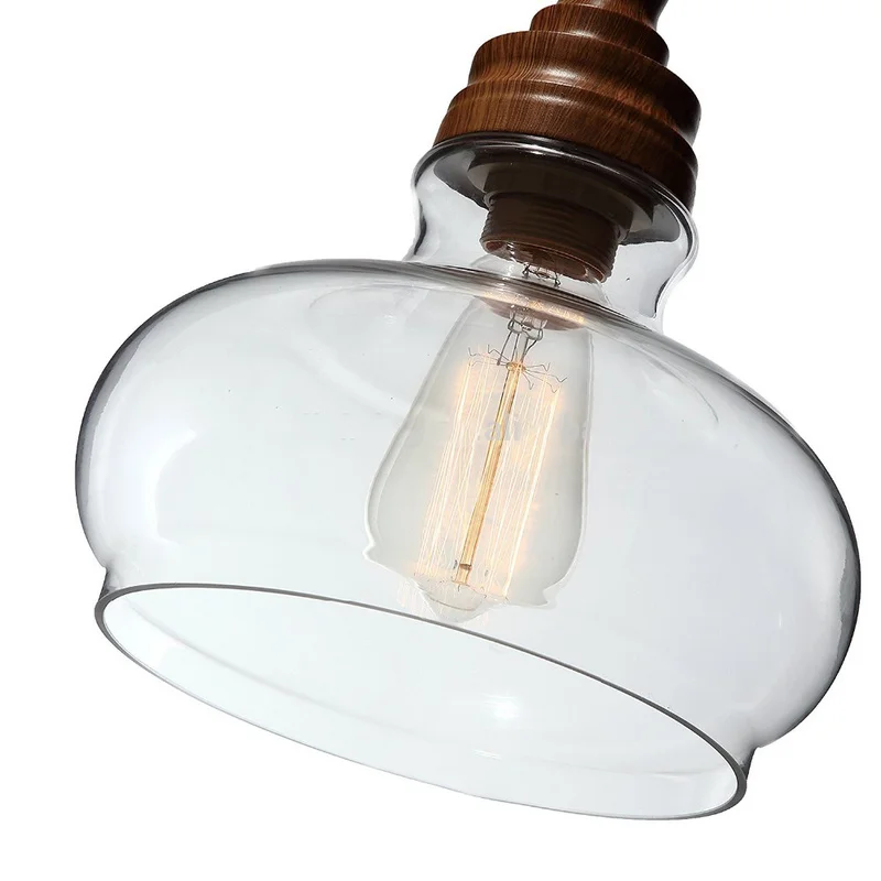 Мини из прозрачного стекла оттенок подвесные светильники промышленных