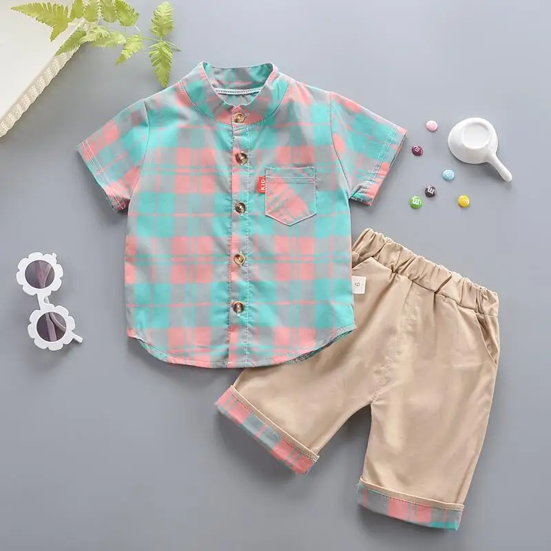 BibiCola summer boys clothes set new children casual tops+short pants 2pcs suits kids clothing cotton sport sets | Детская одежда и