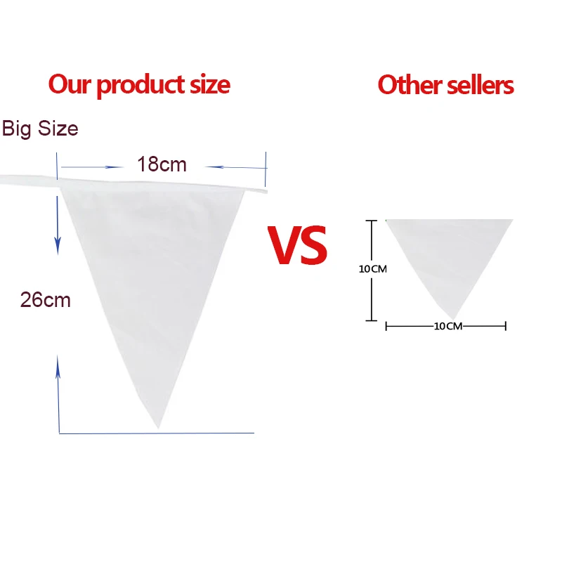 Флаги Белые тканевые флажки 8 м 20 флагов Винтажные Украшения для свадебной