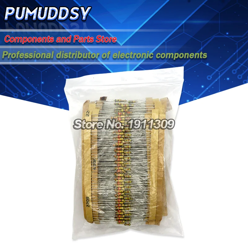 Комплект карбоновых пленочных резисторов 860 шт./лот 1/4 Вт 5% резисторы набор в