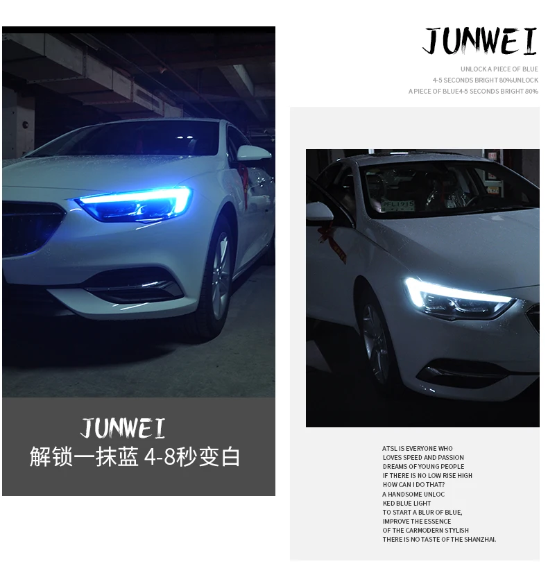 DY_L Автомобиль Стайлинг корпус передней фары для Buick Регал фары Регал светодиодный фары DRL Объектив Двойной Луч Биксенон HID