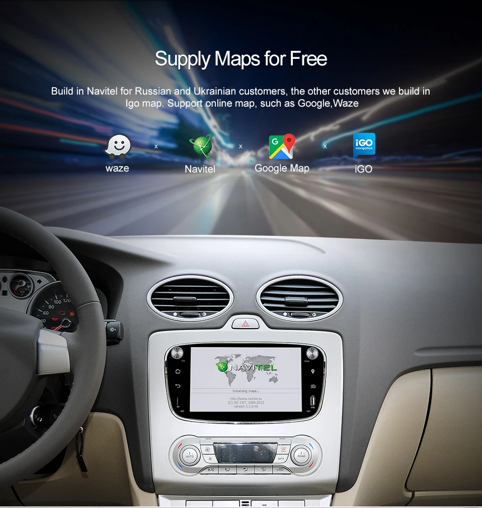 Uniway ALFKS7071 2G+ 32G android 8,1 автомобильный dvd для focus ford mondeo ford kuga ford S-MAX c-maxcar радио