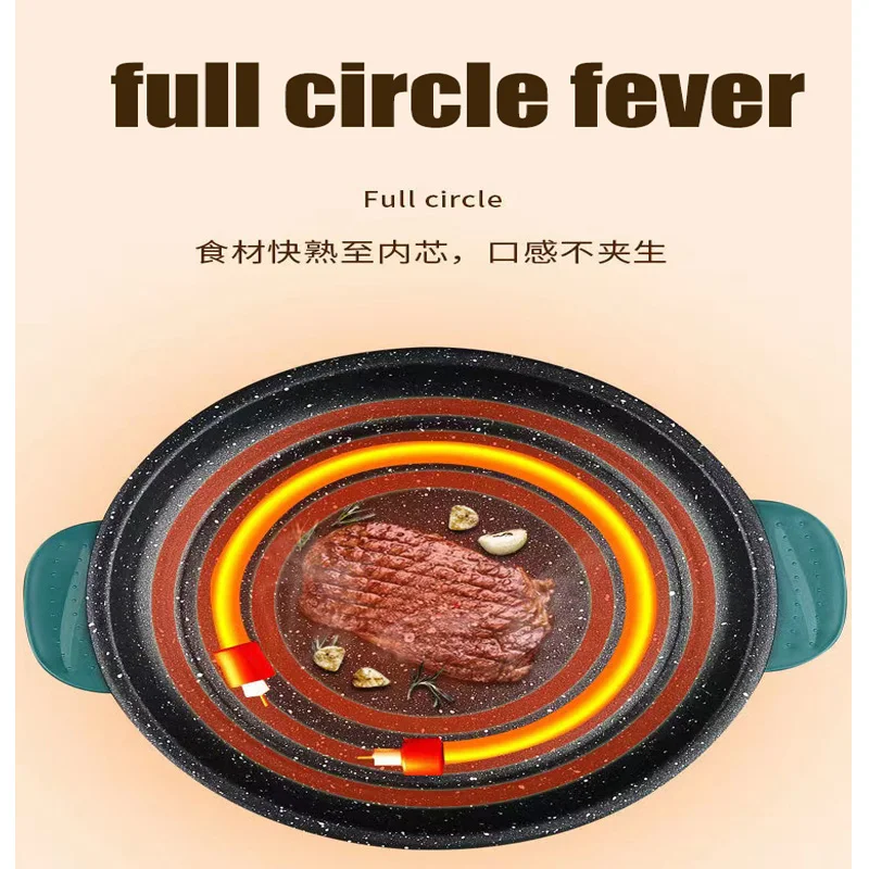 multi functional electric bbq grill hotpot braised roasted smokeless non stick electric barbecue grill machine home for party free global shipping