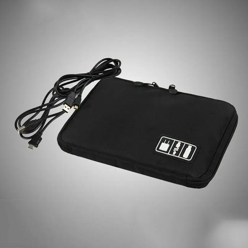 

1pc Travel Electronics Cable Organizer Bag Portable Storage Case for Mobile Phone Hard Drive Cords USB Cables Charger Organizer