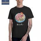 Футболка мужская из чистого хлопка, уникальная тенниска понё на скале, майка с коротким рукавом и круглым вырезом в стиле аниме, одежда для взрослых