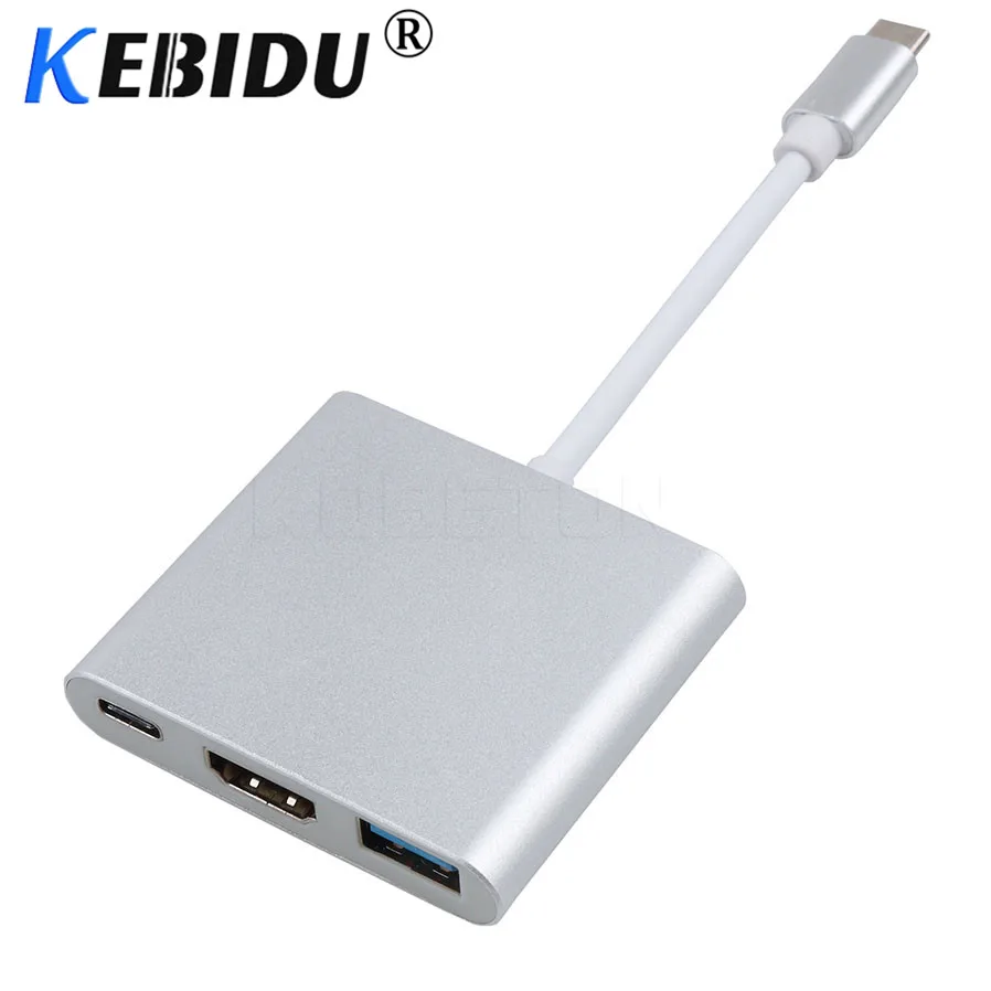 KEBIDU 4K Usb c Type USB 3 1 адаптер конвертер в HDMI совместимый/USB 0/Type C кабель концентратор