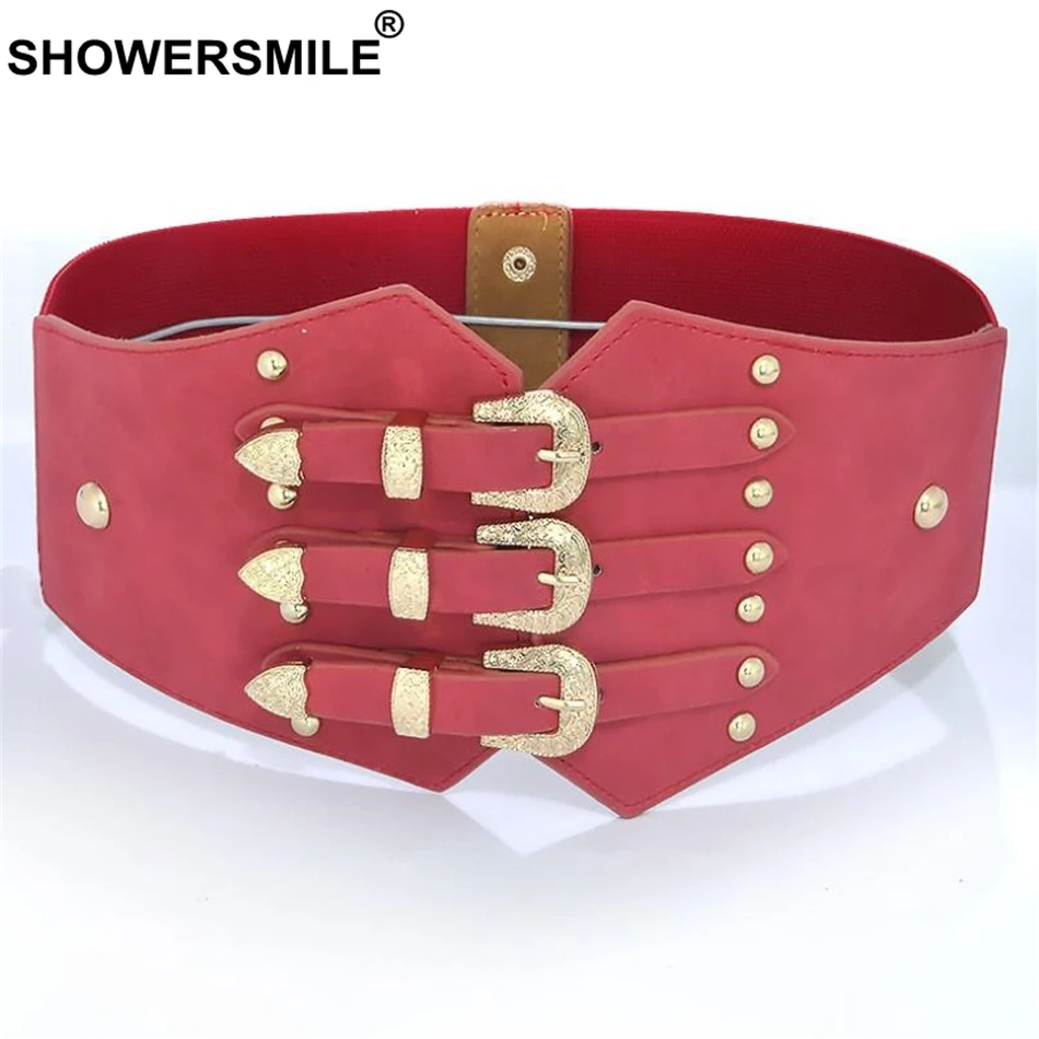 Рейни Шон ремни искусственная кожа эластичный корсет Широкие для платья черного