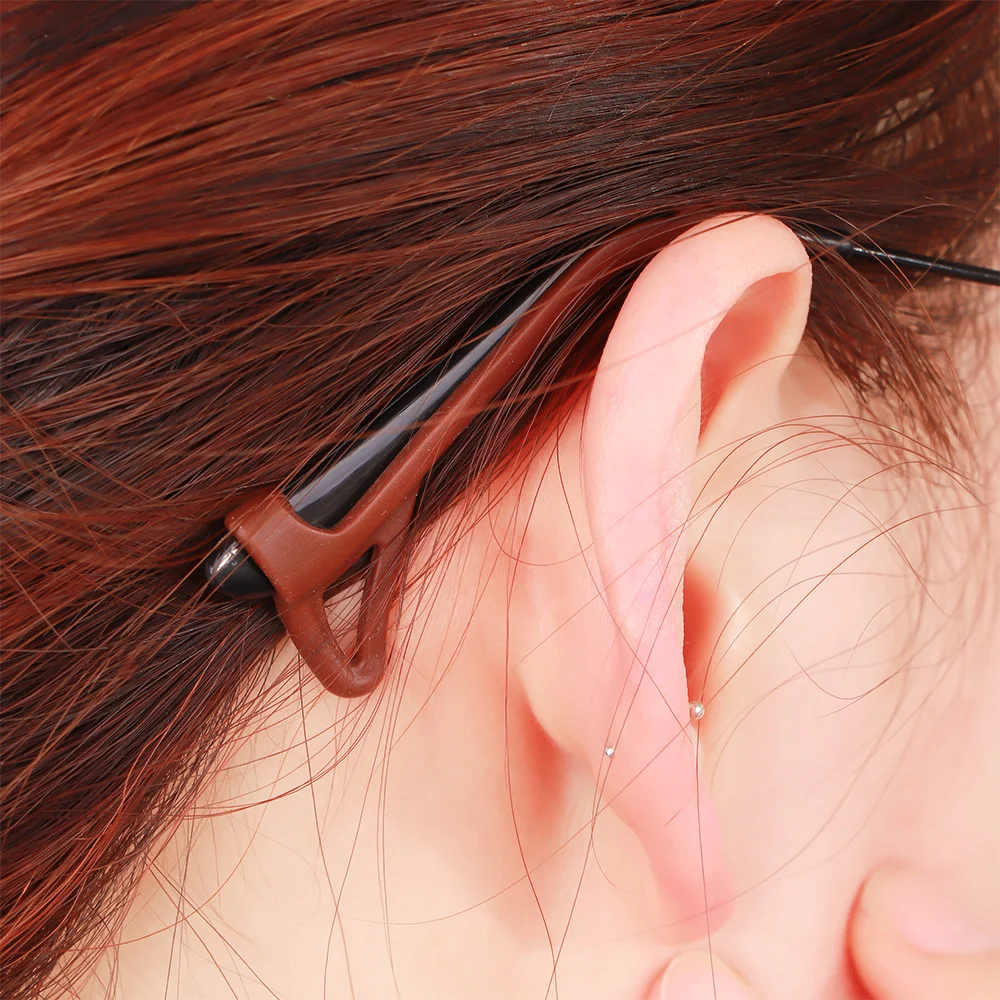 1 пара Противоскользящих силиконовых держателей для очков ушных крючков и