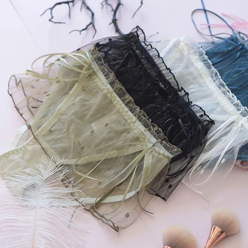 Японские Женские сексуальные прозрачные сетчатые трусики кружевные блестящие