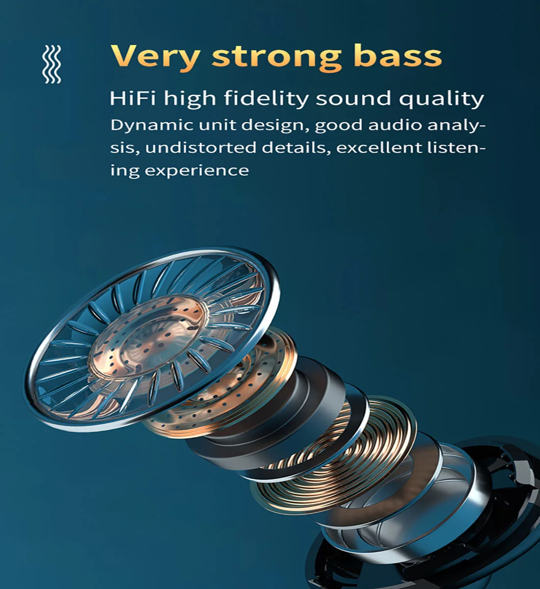 

Bluetooth 5.1 headset 2000mAh charging box wireless headset 9D stereo sports earbud headset with microphone