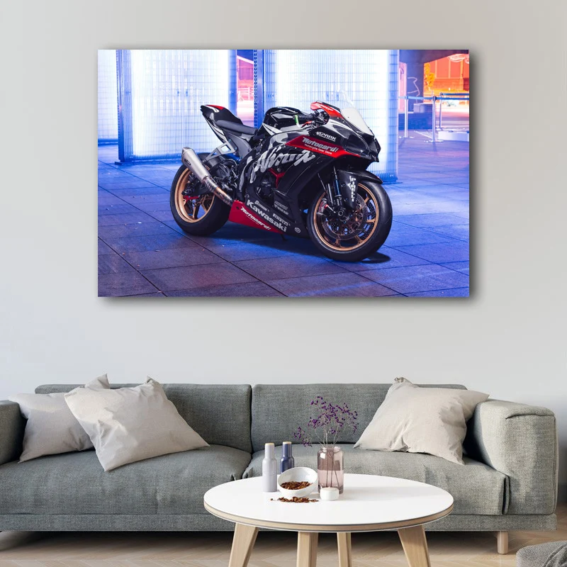 

Мотоцикл Kawasaki ниндзя H2 моторная гонка Куадрос HD Декоративные плакаты настенные картины холст картины спальня домашний декор