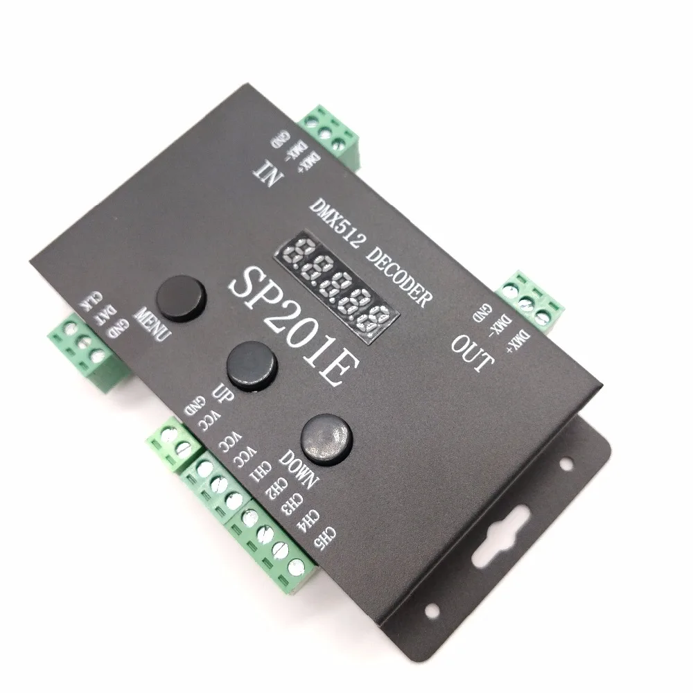Декодер контроллер DMX512 SP201E SPI сигнал Адресуемая IC RGB led пикселей 5 каналов ШИМ