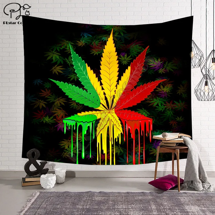 

Purple Weed Funny Harajuku casual Tapestry 3D Printed Tapestrying Rectangular Home Decor Wall Hanging style-1