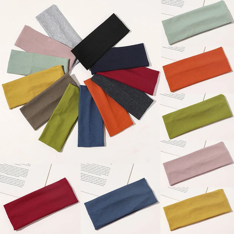 

High Quality Yoga Hair Bands Sport Elastic Headbands 1PCS Sports Yoga Accessory Dance Biker Wide Headband Stretch Ribbon