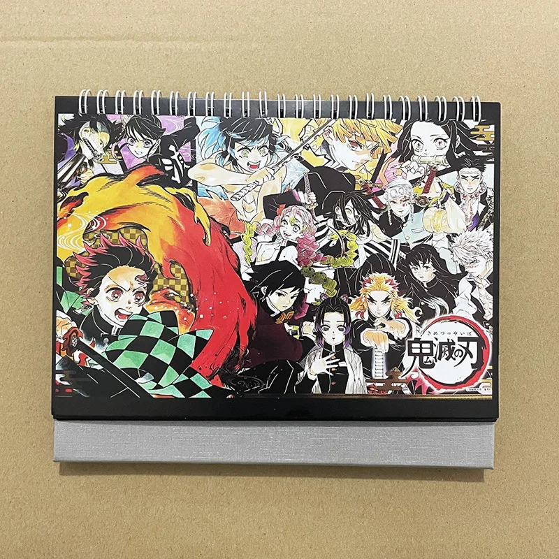

1pcs 2021 Anime Demon Slayer Kimetsu No Yaiba Desk Calendar Kamado Tanjirou Cartoon Figure Desk Calendars Daily Schedule Planner