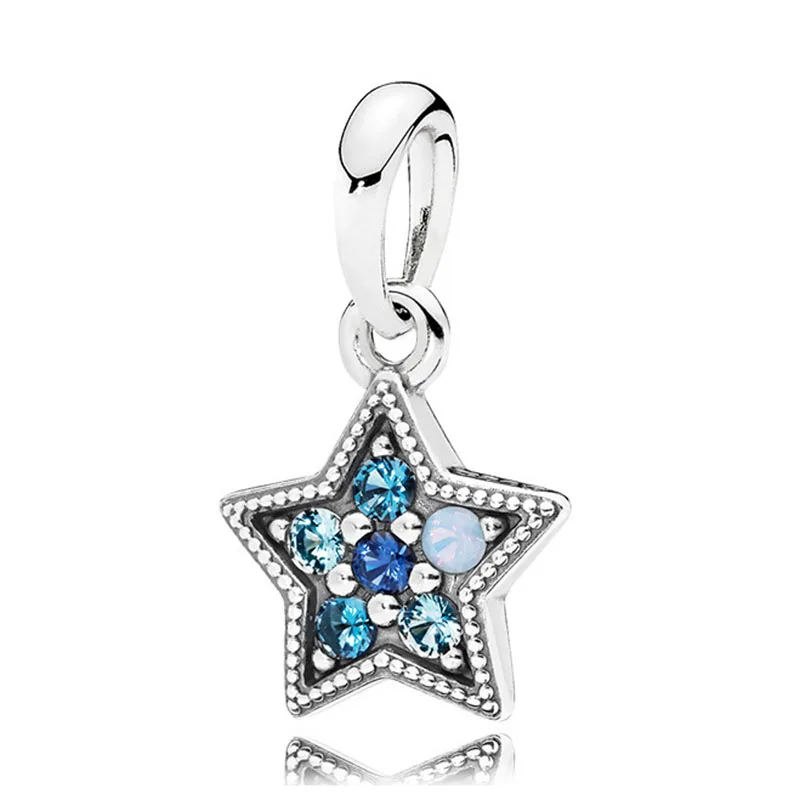 

Original 925 Sterling Silver Charm Fashionable Star Pendant Fit Pandora Women Bracelet & Necklace Diy Jewelry
