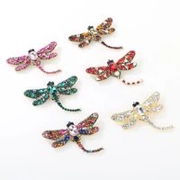 womens fashion dragonfly crystal brooch lovely rhinestone scarf pin jewelry
