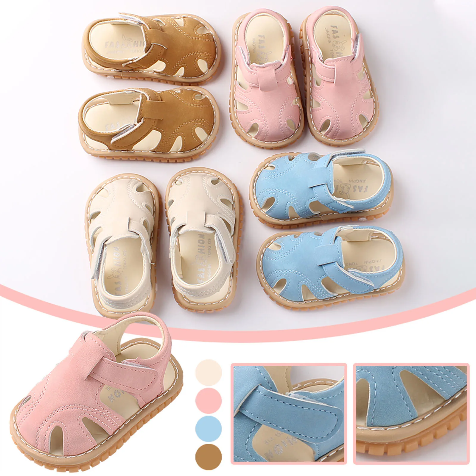 

Одежда для малышей мальчиков и девочек, Симпатичные ботинки с перфорацией для женщин; Мягкие Для детей, на лето Нескользящие сандалии для же...