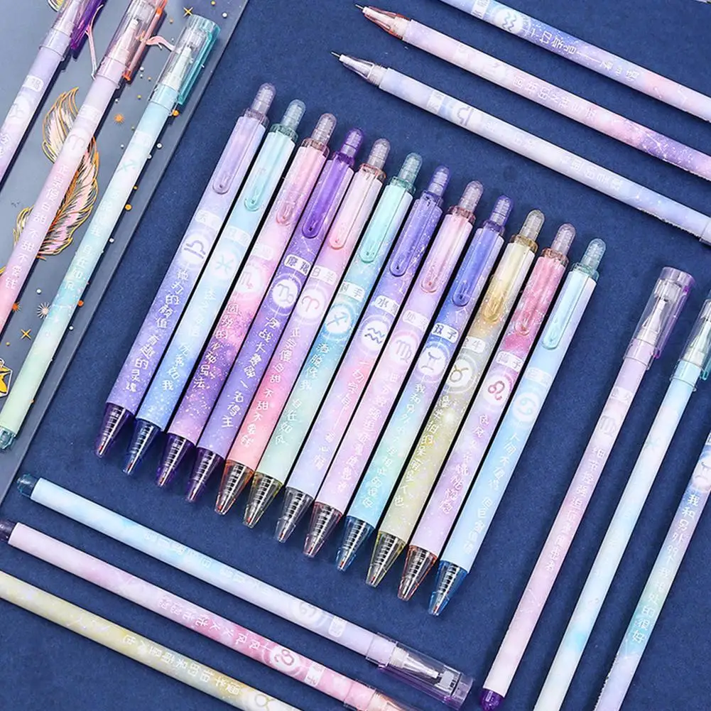 

None 12PCS 0.5mm Quick-drying Gel Pen Pen 0.5mm Net weight 173g Size 21*20