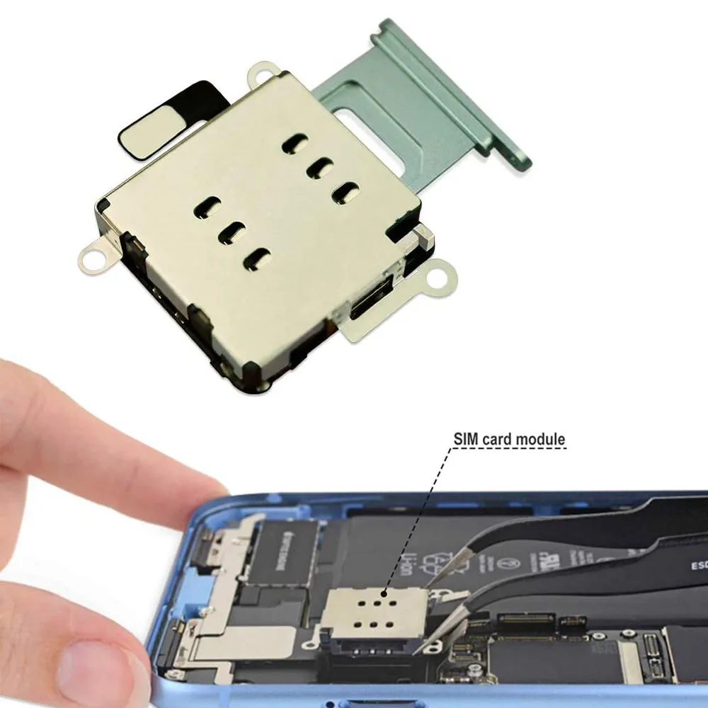 Двойной разъем для считывания Sim-карт гибкий кабель iPhone 11 SIM-карта лоток держатель