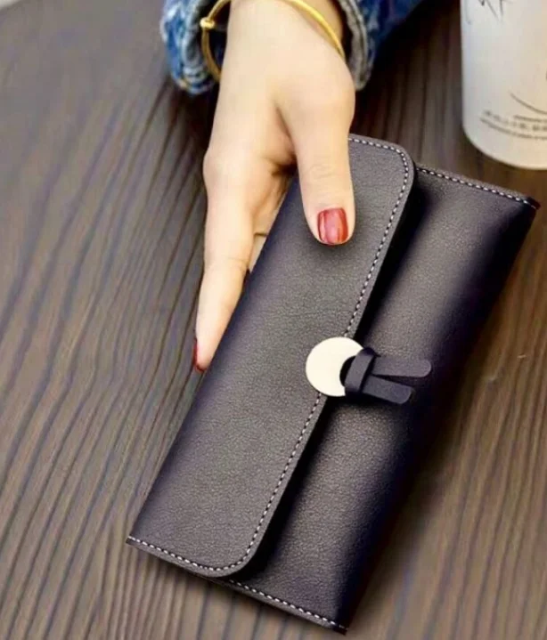 Кошелек для монет карманный клатч кожаный Длинный кошелек девушек женщин Ретро