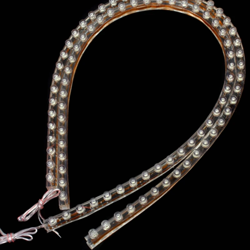 2X 24 см супер порошок Авто декоративная Гибкая Светодиодные ленты высокомощный