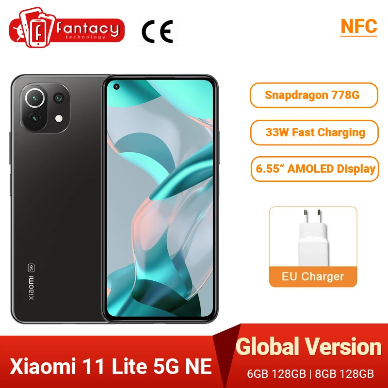 

Смартфон Xiaomi 11 Lite, Snapdragon 778G восемь ядер, камера 64 мп, 90 Гц, AMOLED дисплей, быстрая зарядка 33 Вт