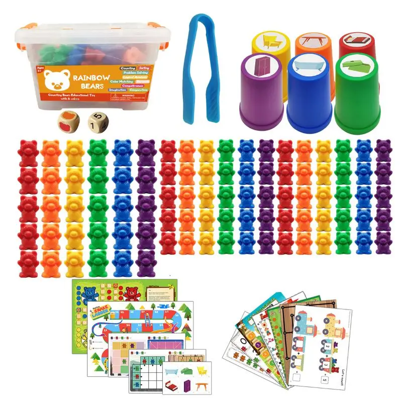 

Children Montessori Toy 1 set Boxed Counting Bear Montessori Educational
